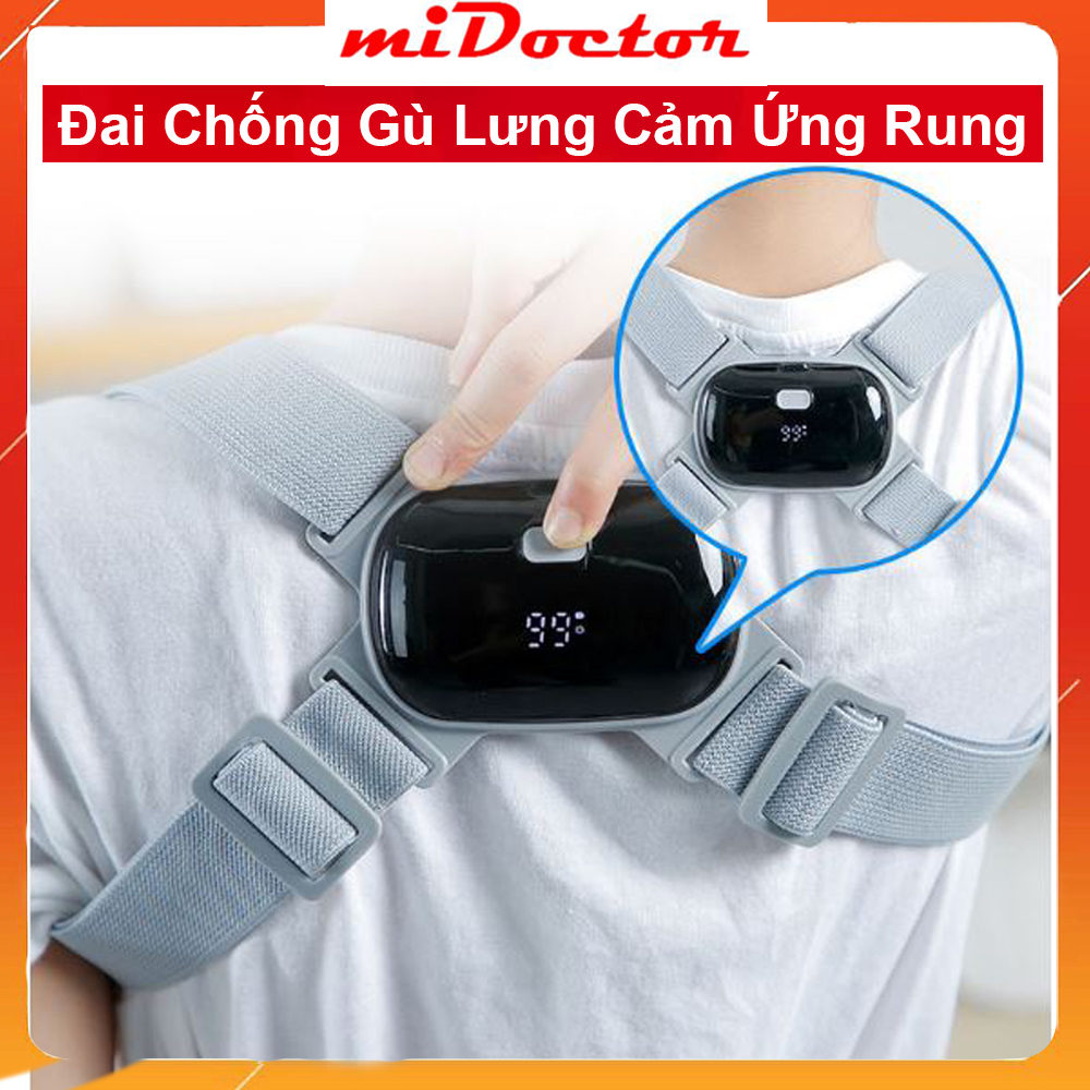 Hình ảnh Đai Chống Gù Lưng Thông Minh Cảm Ứng Rung Cao Cấp miDoctor - Cảm Ứng Tự Động Báo Rung Khi Lưng Gù Sai Tư Thế