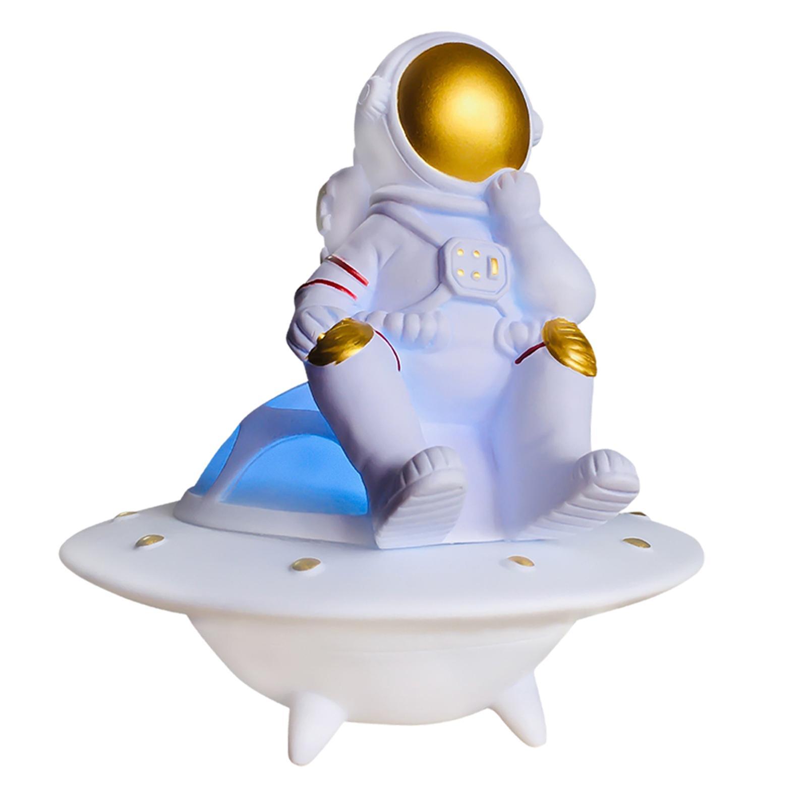 Astronaut Model Wireless Speakers for Birthday  Gold and White