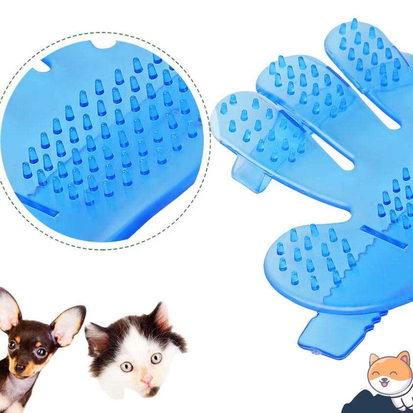 Găng tay tắm massage cho chó mèo (silicon) chải lông gỡ rối đánh bông lông giữ cho thú cưng và nhà của bạn sạch sẽ