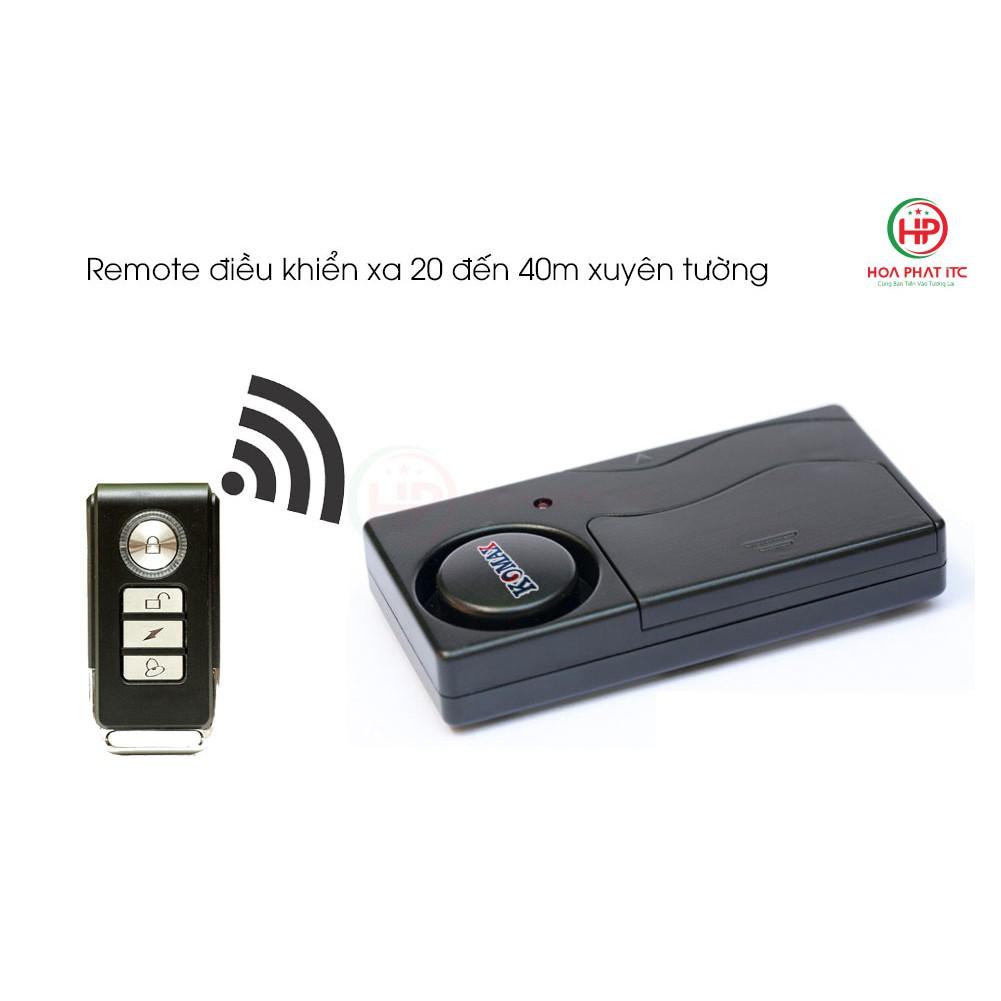 Báo trộm cảm biến rung kèm remote Komax KM-R16 - Hàng chính hãng