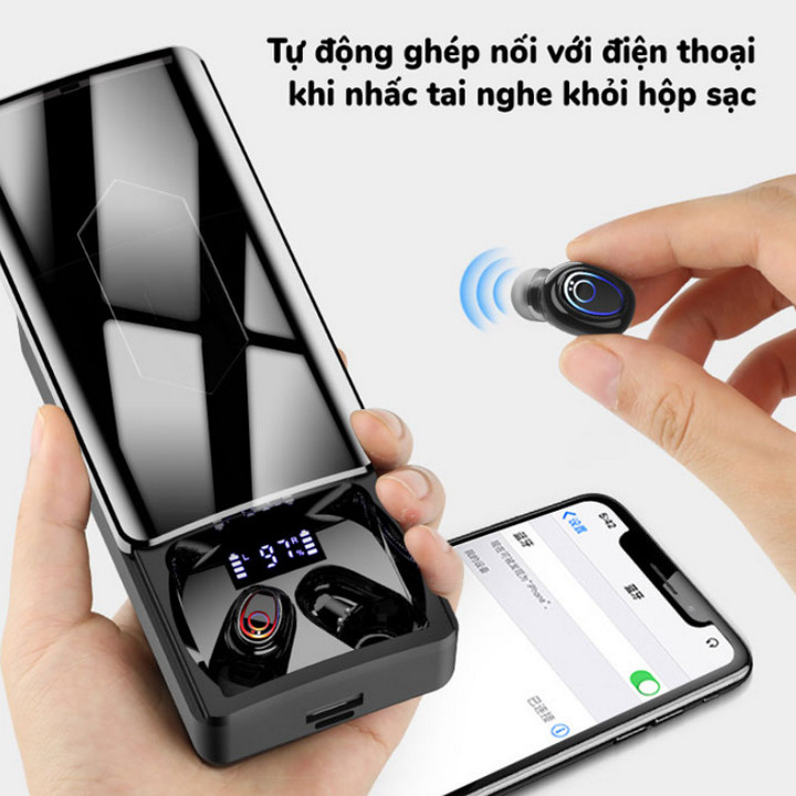 Pin dự phòng kiêm tai nghe Bluetooth EQ 9D 5.0 - Home and Garden