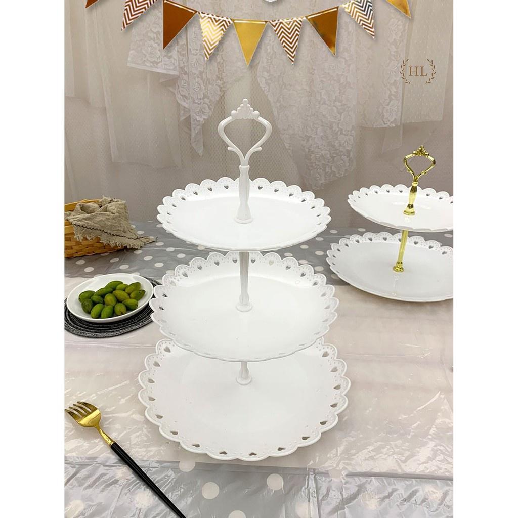 KHAY 3 TẦNG ĐỂ HOA QUẢ, BÁNH KẸO