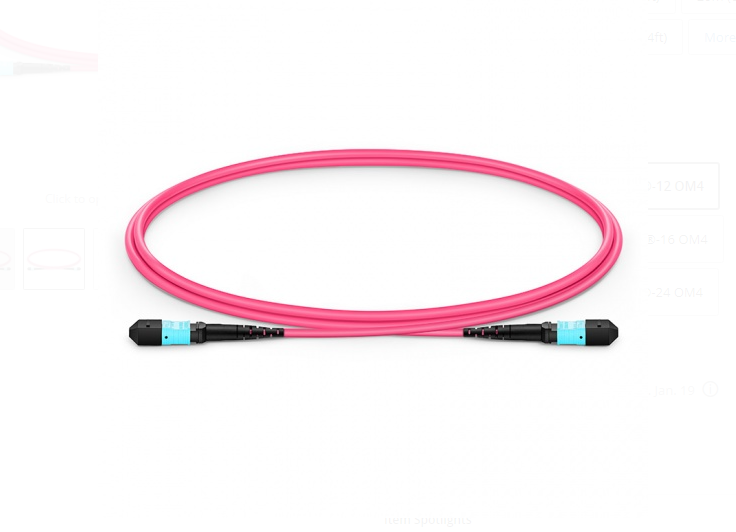 Dây nhảy quang MTP to MTP Female, OM4 Type B, 12 Fibers Elite Trunk Cable Bunch - Xmethod Network - Hàng chính hãng