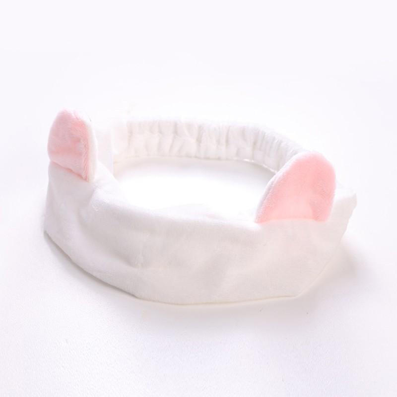 Băng Đô bờm tóc hình Tai Mèo Rửa Mặt Makeup Co Giãn Siêu Dễ Thương 22 X 10 CM