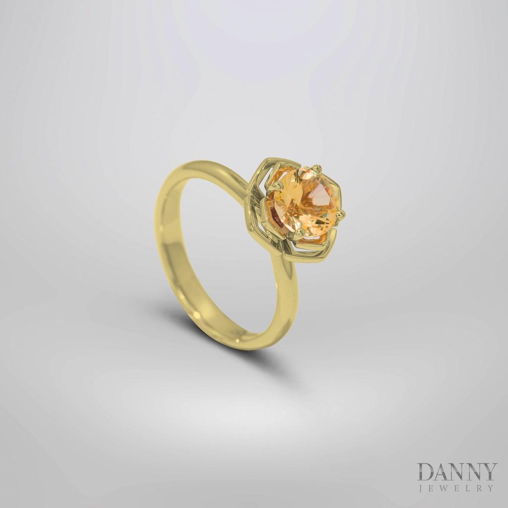 Nhẫn Nữ Danny Jewelry Bạc 925 Đá Màu Xi Kim Loại N0028Ci/Sm/Am