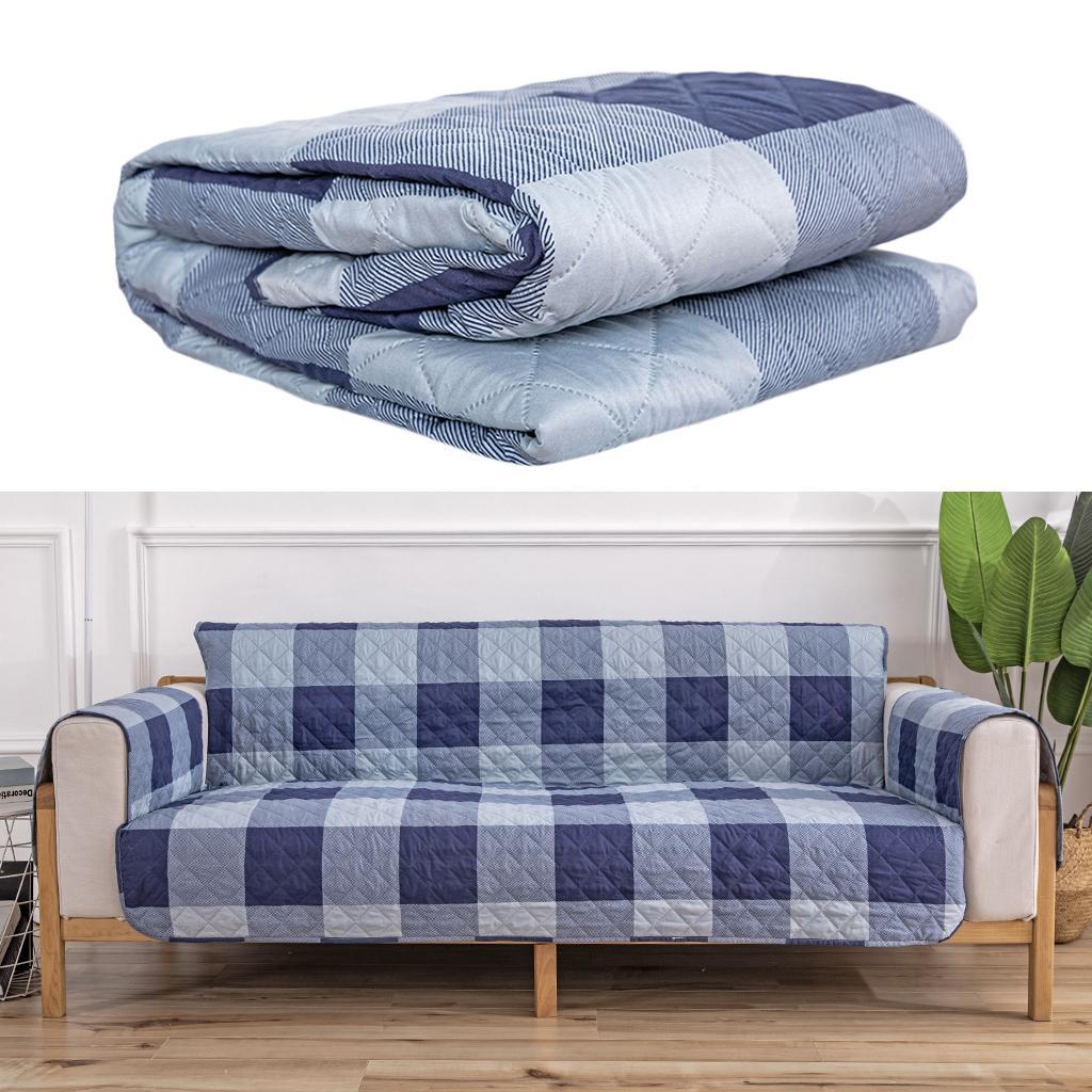 Thick Quilted Sofa Couch Cover Slipcover Pad