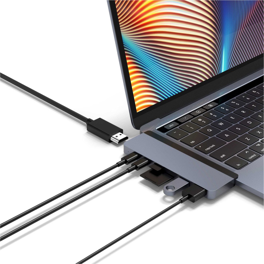 CỔNG CHUYỂN HYPERDRIVE DUO 7-IN-2 HDMI 4K/60HZ WITH CABLE USB-C HUB FOR MACBOOK/IPADPRO/LAPTOP/SMARTPHONE - Hàng chính hãng