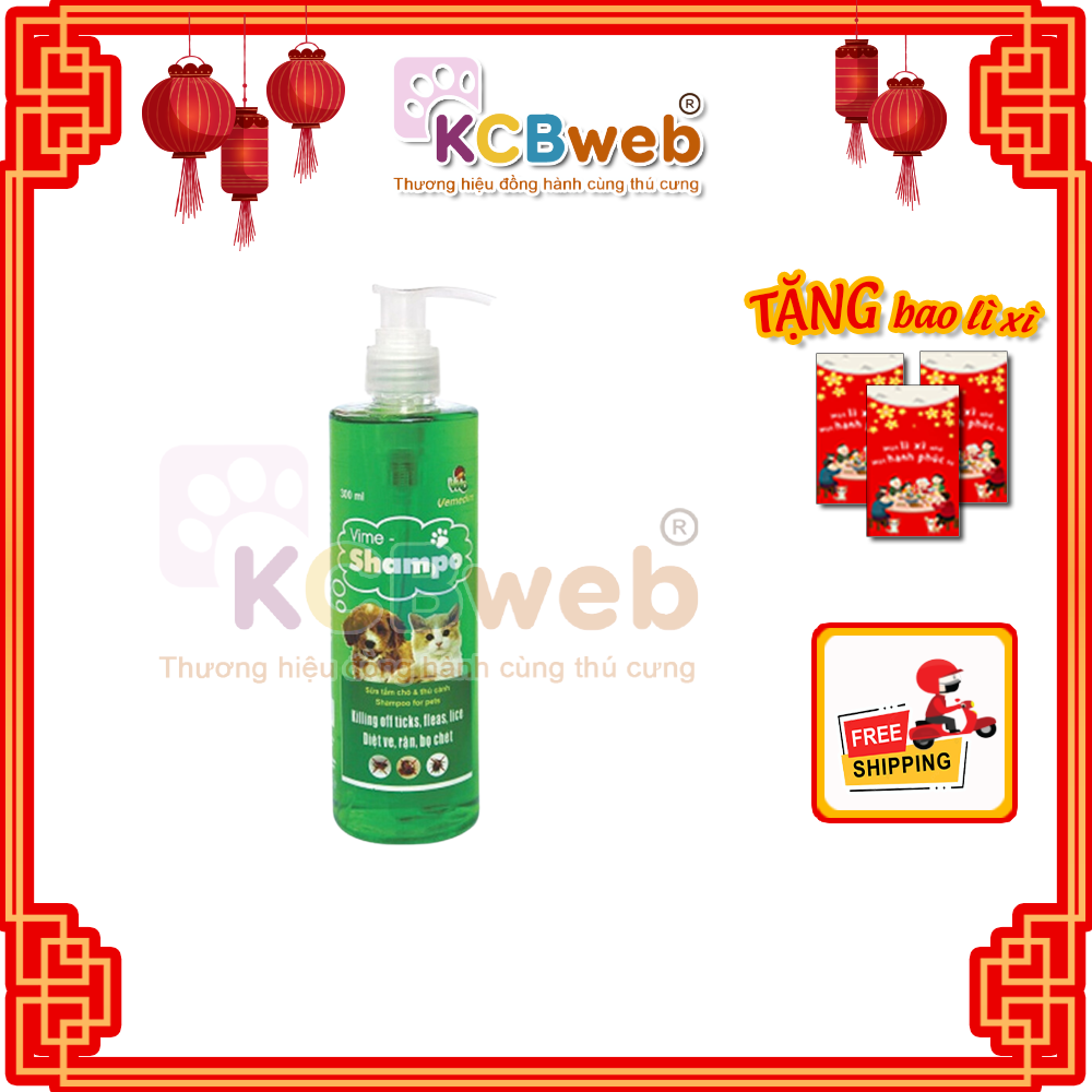 Sữa tắm chống, giảm tối đa ve, rận cho thú cưng chó mèo NOURISH 300ml