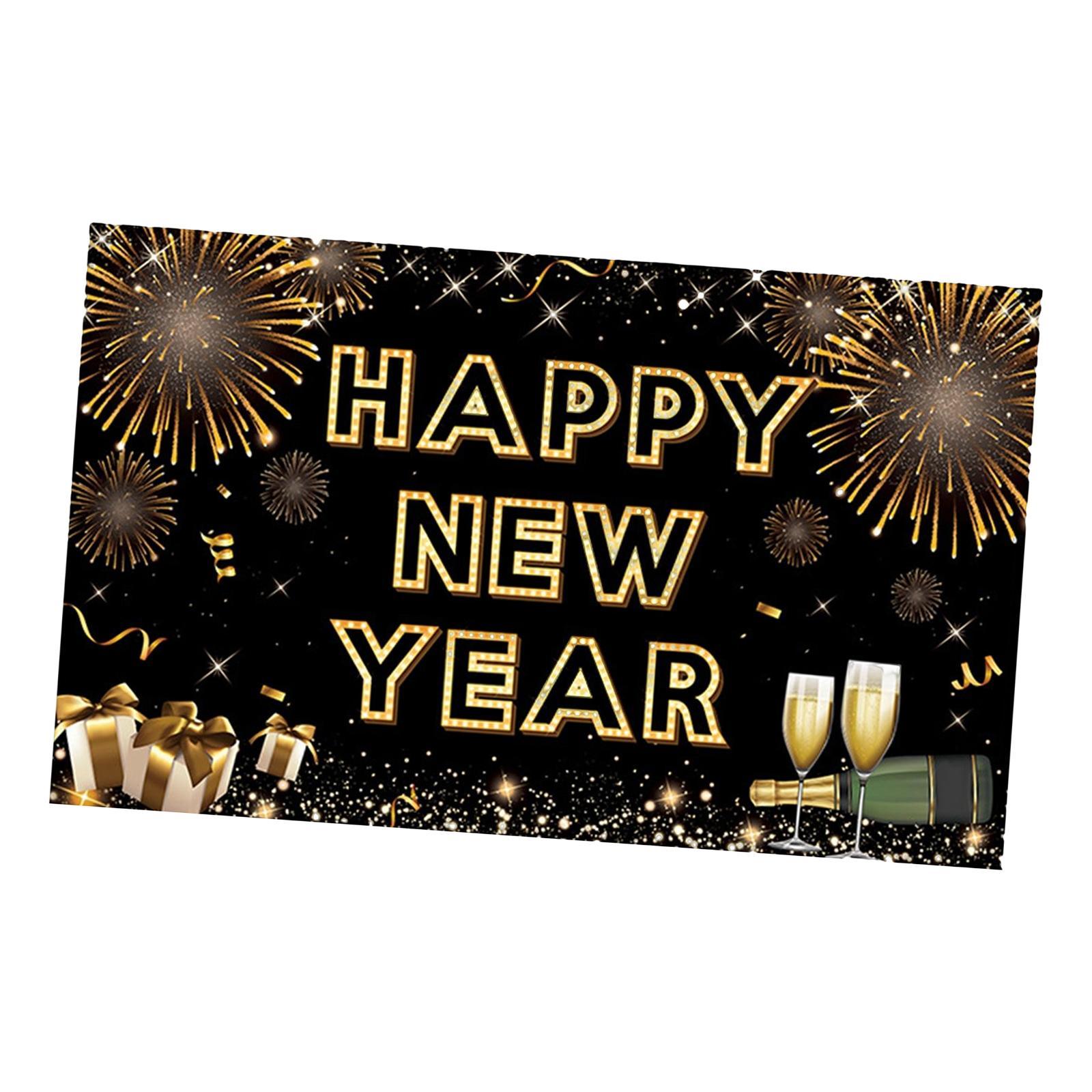 Poster Backdrop Supplies Holiday Garden Happy New Year 2023