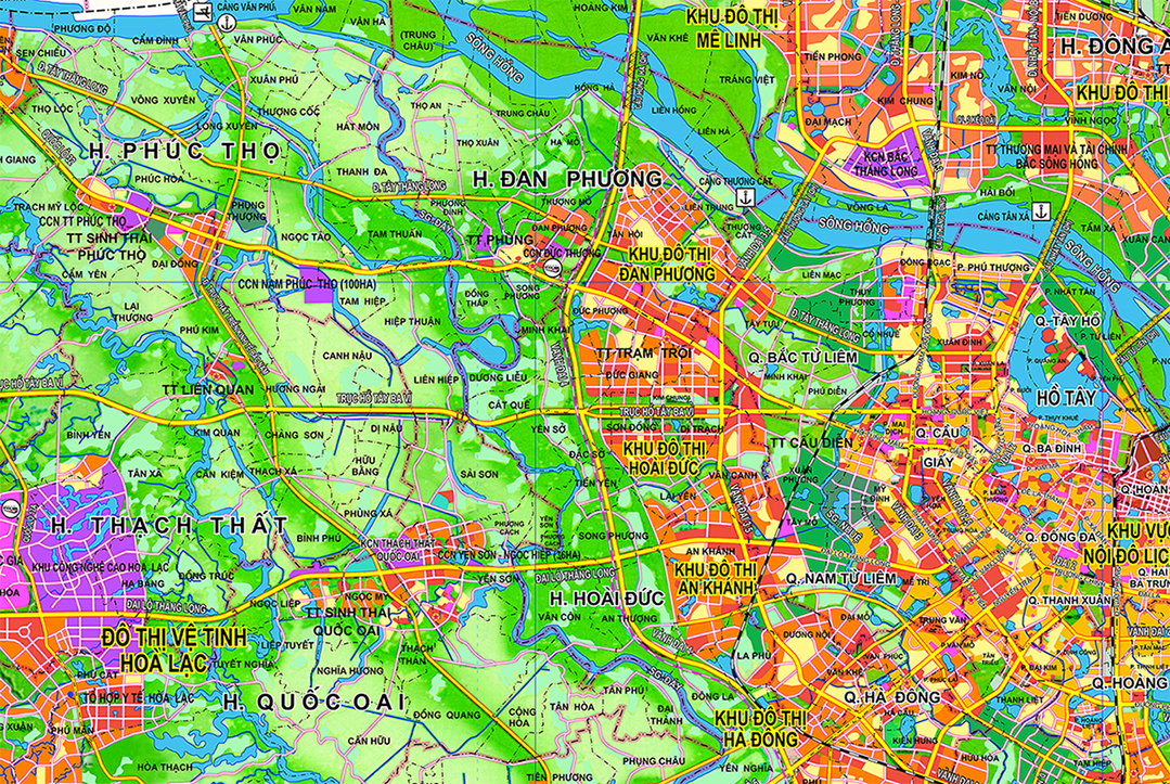 Định hướng phát triển không gian TP. Hà Nội đến năm 2030 tầm nhìn đến 2050  - Khổ A0 -  Tờ rời
