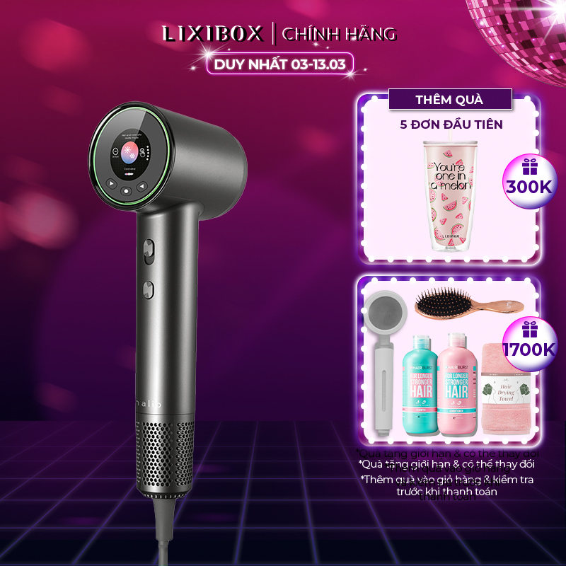 Máy Sấy Tóc Halio Hypersonic Hair Dryer Luân Phiên Nóng Lạnh, Bảo Vệ Da Đầu