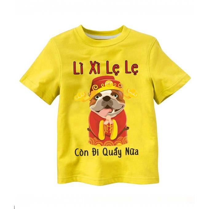 Áo thun trẻ em TẾT TÂN SỬU 2021 LÌ XÌ LẸ LẸ siêu độc - Áo bé trai, bé gái tết đẹp