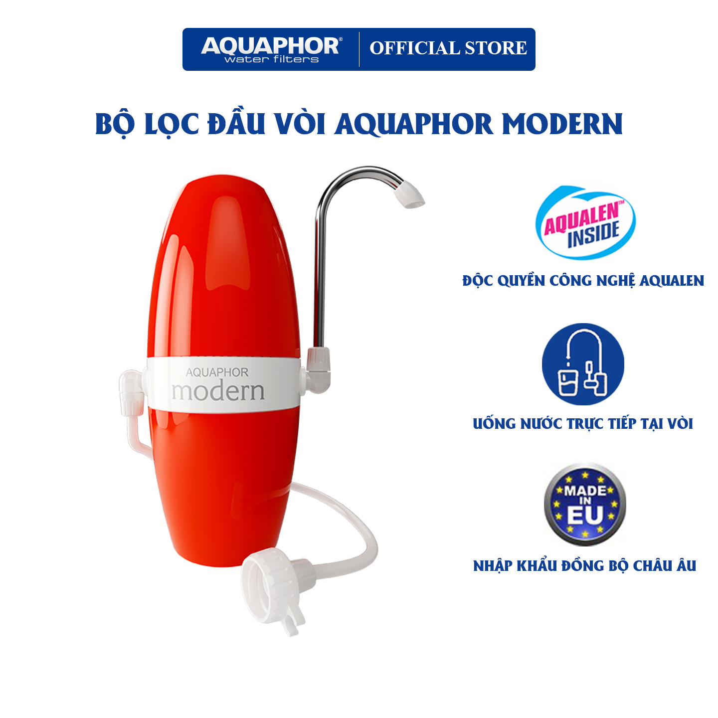 Bộ lọc đầu vòi Aquaphor MODERN Cam - Hàng Chính Hãng