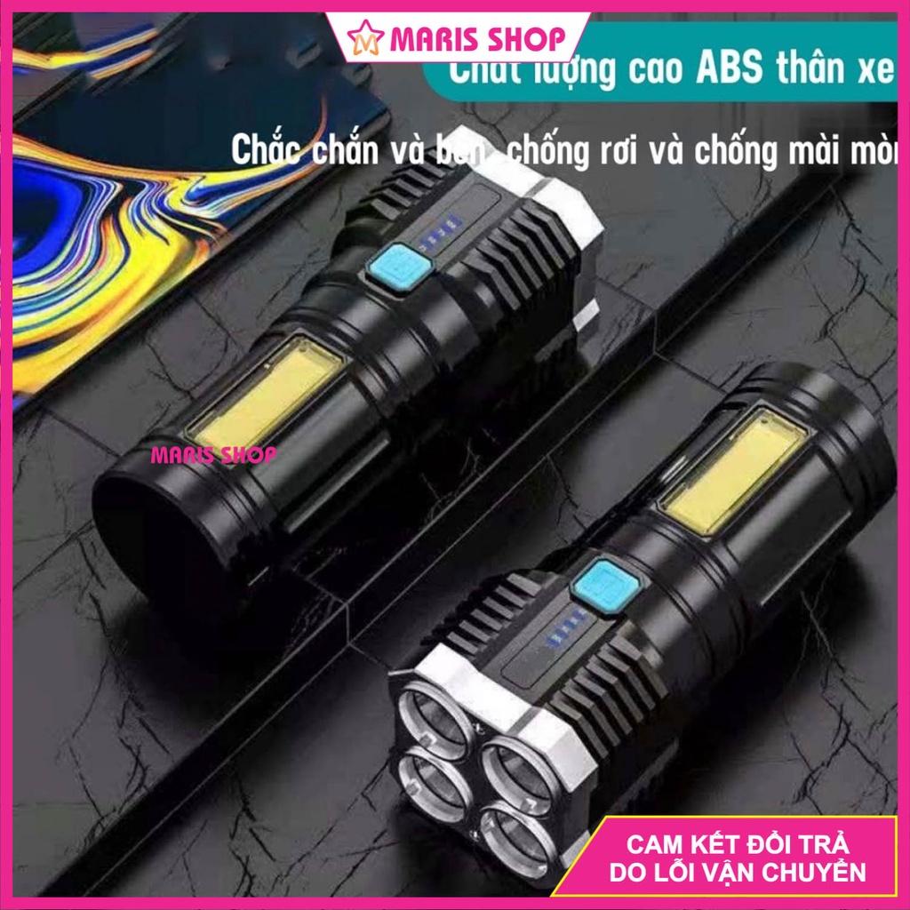 Đèn PIN LED siêu sáng cầm tay mini sử dụng PIN sạc cao cấp đi cắm trại, dã ngoại, leo núi.