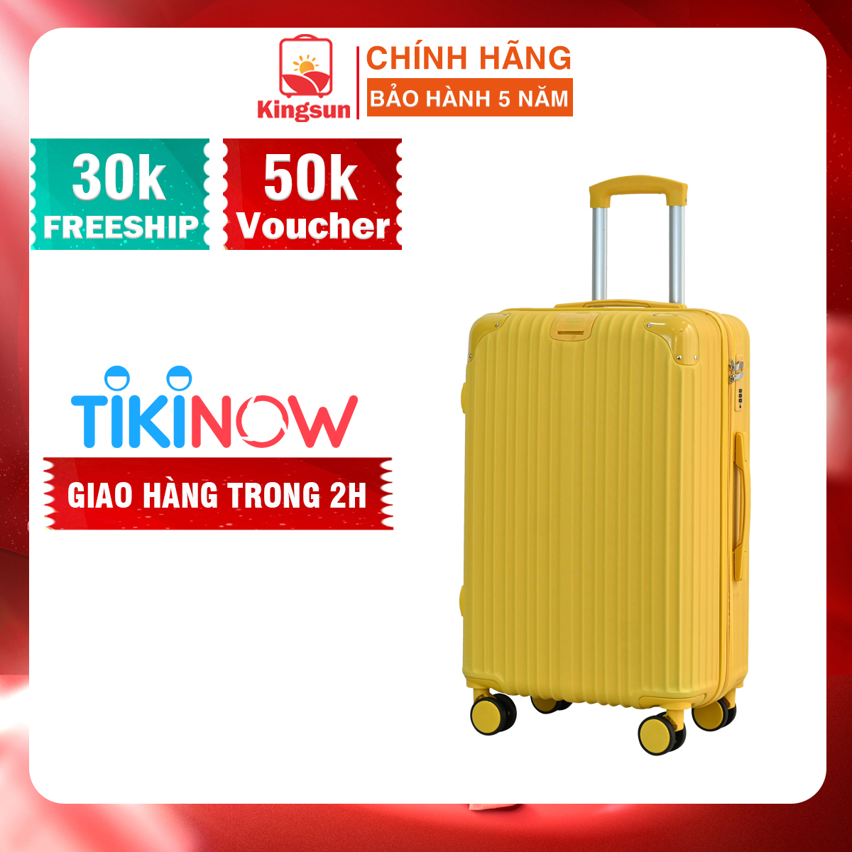Vali Du Lịch Cao Cấp Size 20Inch - Vali Chính Hãng Ks - 033 - Vàng