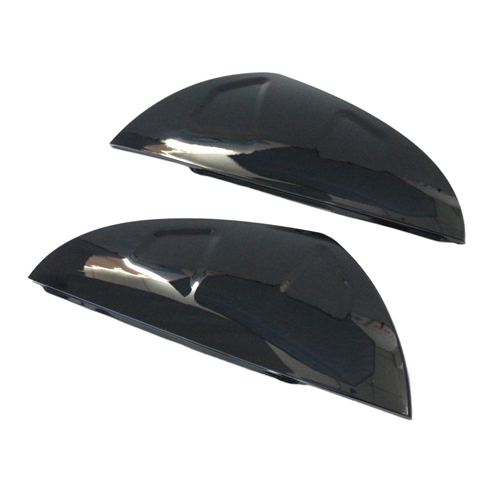 Rearview Mirror Caps Durable Gloss Black