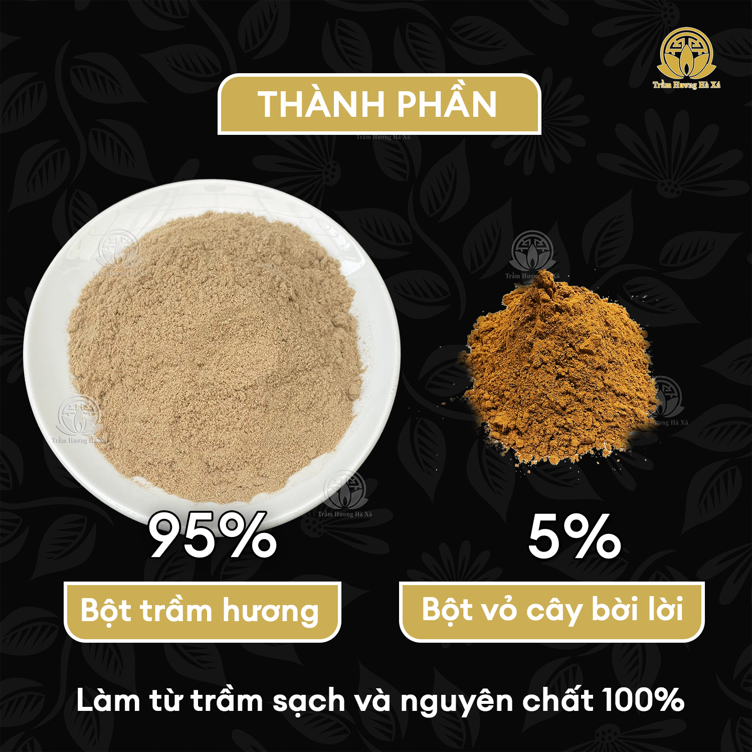 Nhang khoanh trầm hương HÀ XÁ xông nhà 100g đồ thờ cúng thanh lọc không khí, an toàn cho sức khỏe