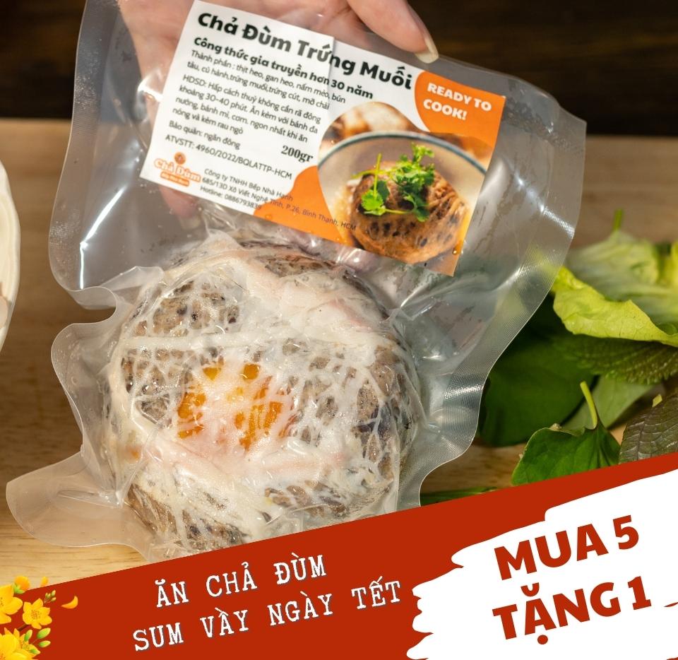 HCM - Combo 5 Chả Đùm Trứng Muối Sống tặng 1 Chả Đùm Trứng Muối