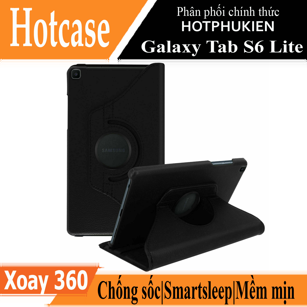 Case bao da Galaxy Tab S6 Lite 2022 / 2020 10.4 inch  xoay 360 độ chống sốc hiệu HOTCASE  - hàng nhập khẩu
