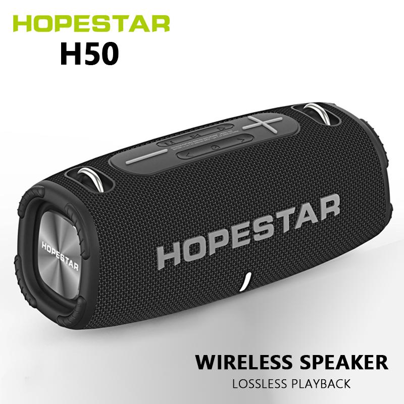 Hopestar H50 loa bluetooth di động di động dây đeo lớn không dây dây đeo ngoài trời Super Bass TWS Party Caixa de Som Color: Gray