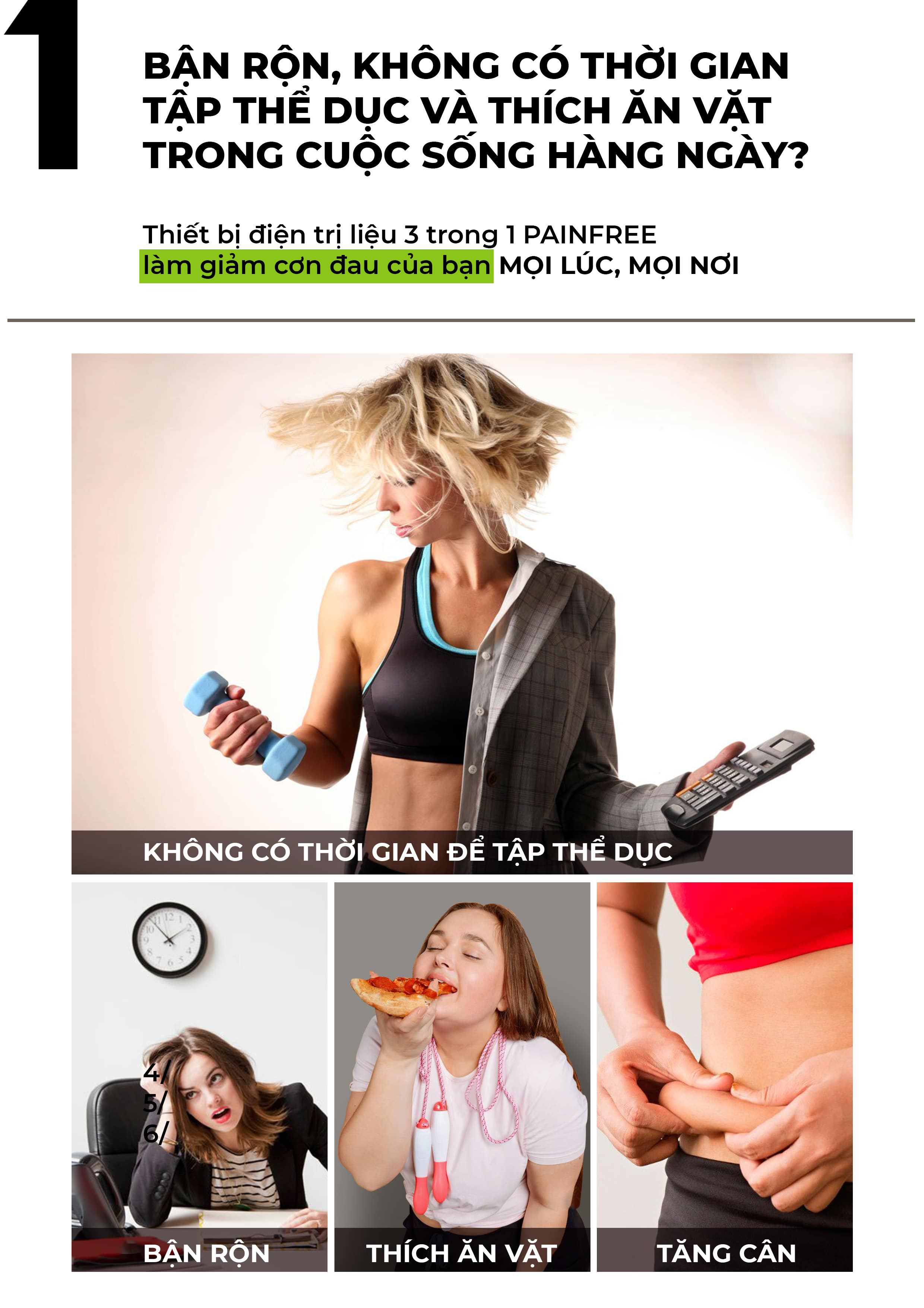 Máy Mát Xa Giảm Đau Và Tăng Cơ, Giảm Mỡ Bụng, Đùi 3 Trong 1, Trị Liệu Giãn Cơ, Thư Giãn, Dễ Sử Dụng
