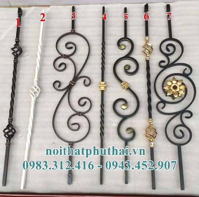 Cụm hoa trang trí sắt lập là 15x5 theo mẫu số 7