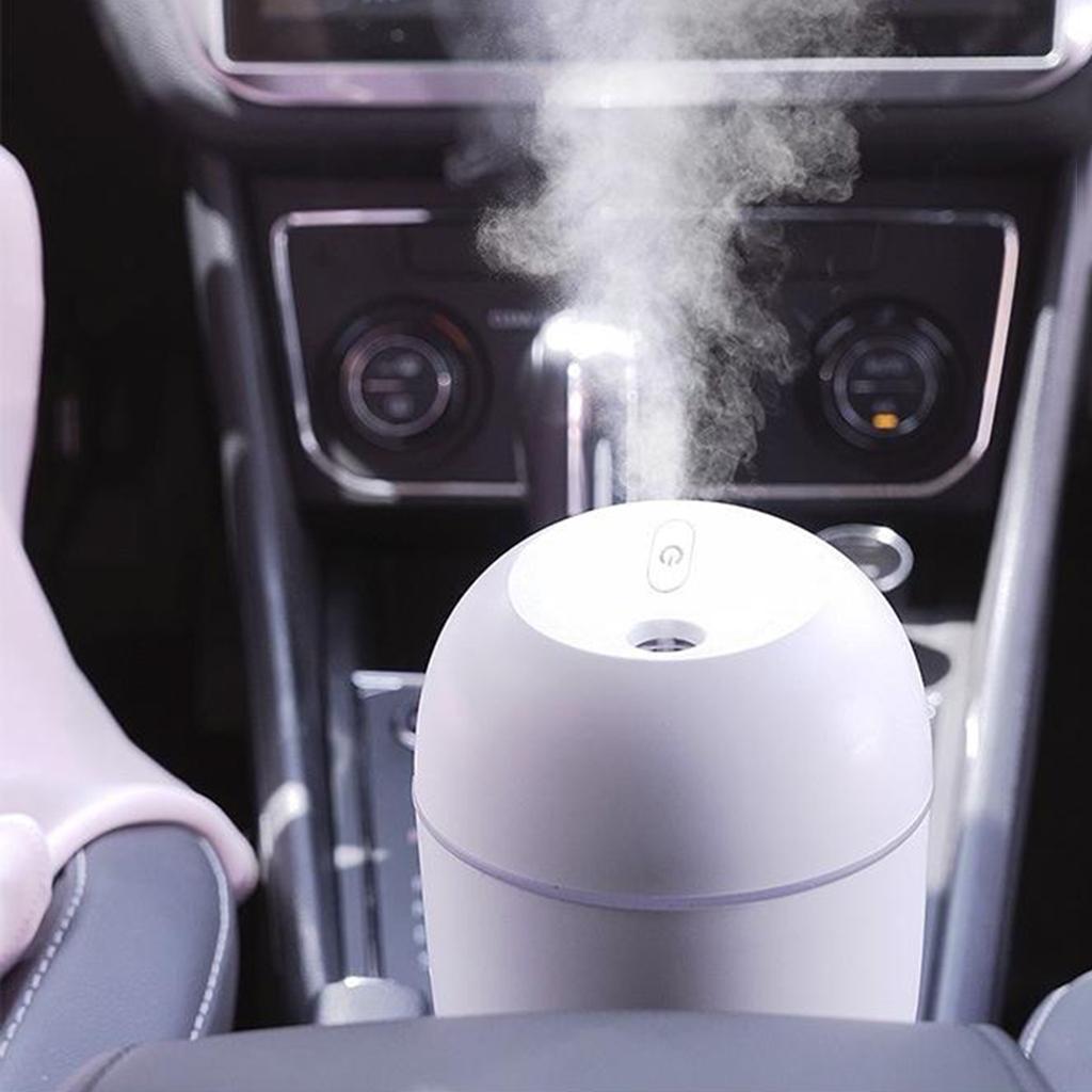 Mini Ultrasonic Humidifier 220ml Small Aroma Diffuser LED Light  White