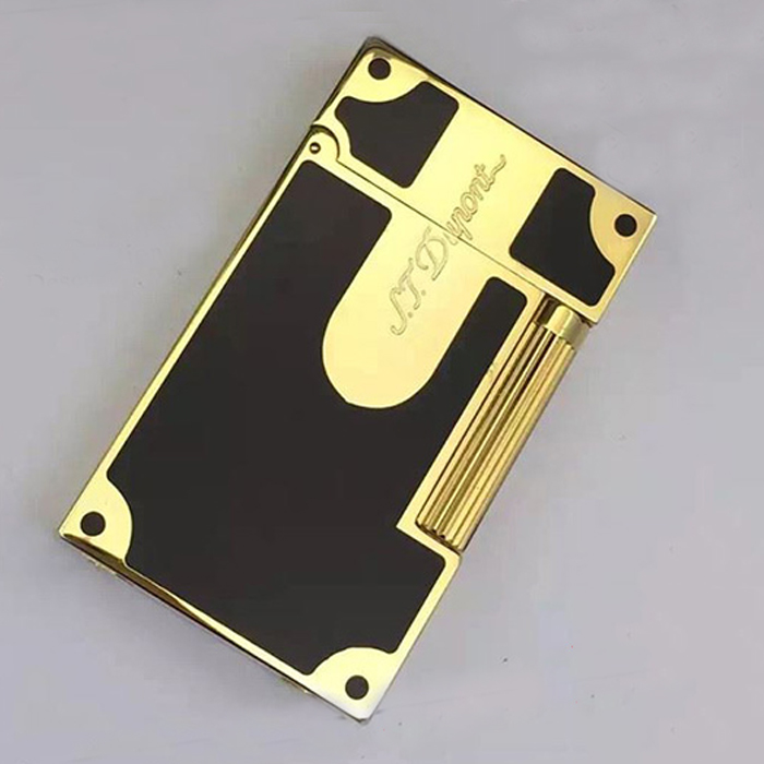 Vỏ Hột Quẹt Bật Lửa Upon D44V Sơn Mài Đen Khuyết Sang Trọng - Dùng Gas Đá Cao Cấp