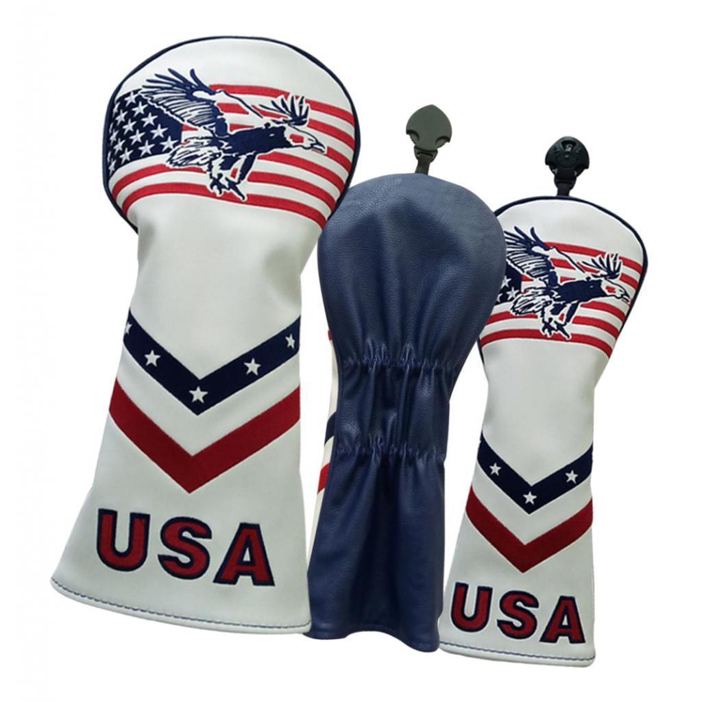 3pcs/set Golf Club Head Cover Wood Driver Headcover With Number Tag