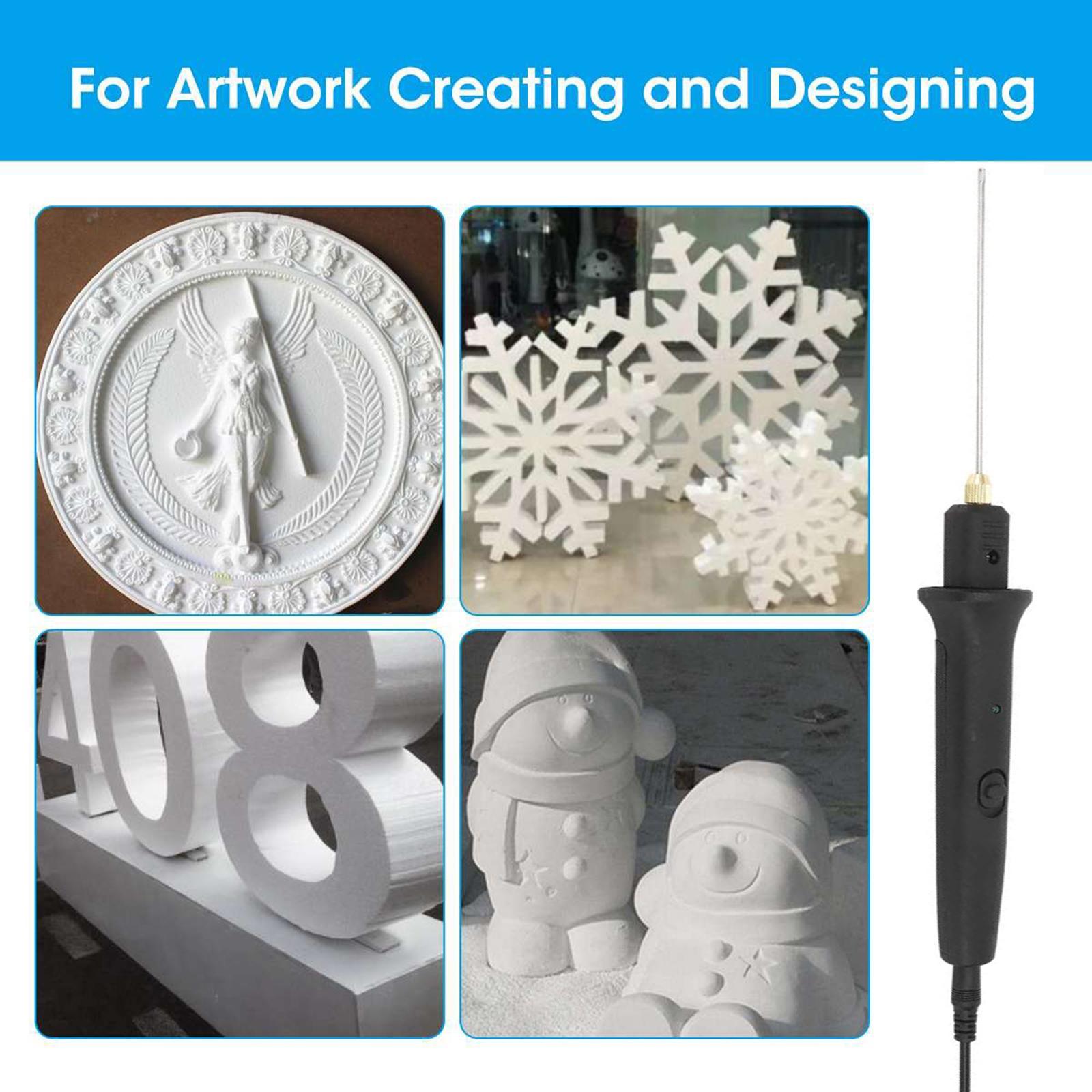 9Pcs Hot Wire Foam Cutter Crafts Polyethylene Carving Portable Foam Cutting Machine Electric Foam Cutter Heating Wire Tool Kit for Carving