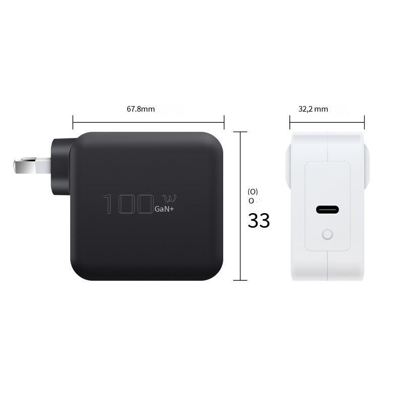 Đảm bảo chất lượng Bộ sạc GaN gallium nitride PD100W đơn C Đầu sạc tiêu chuẩn Úc PD sạc nhanh Bộ sạc nhanh đa giao thức PPS