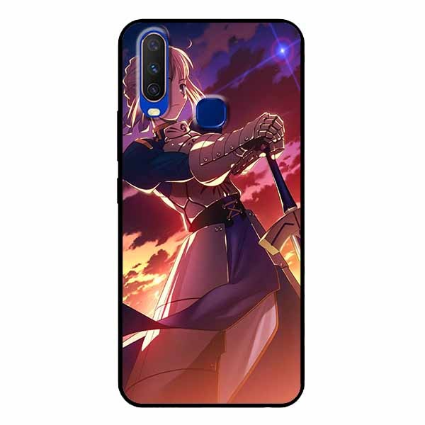 Ốp lưng in cho Vivo Y17 Cô Gái và Kiếm