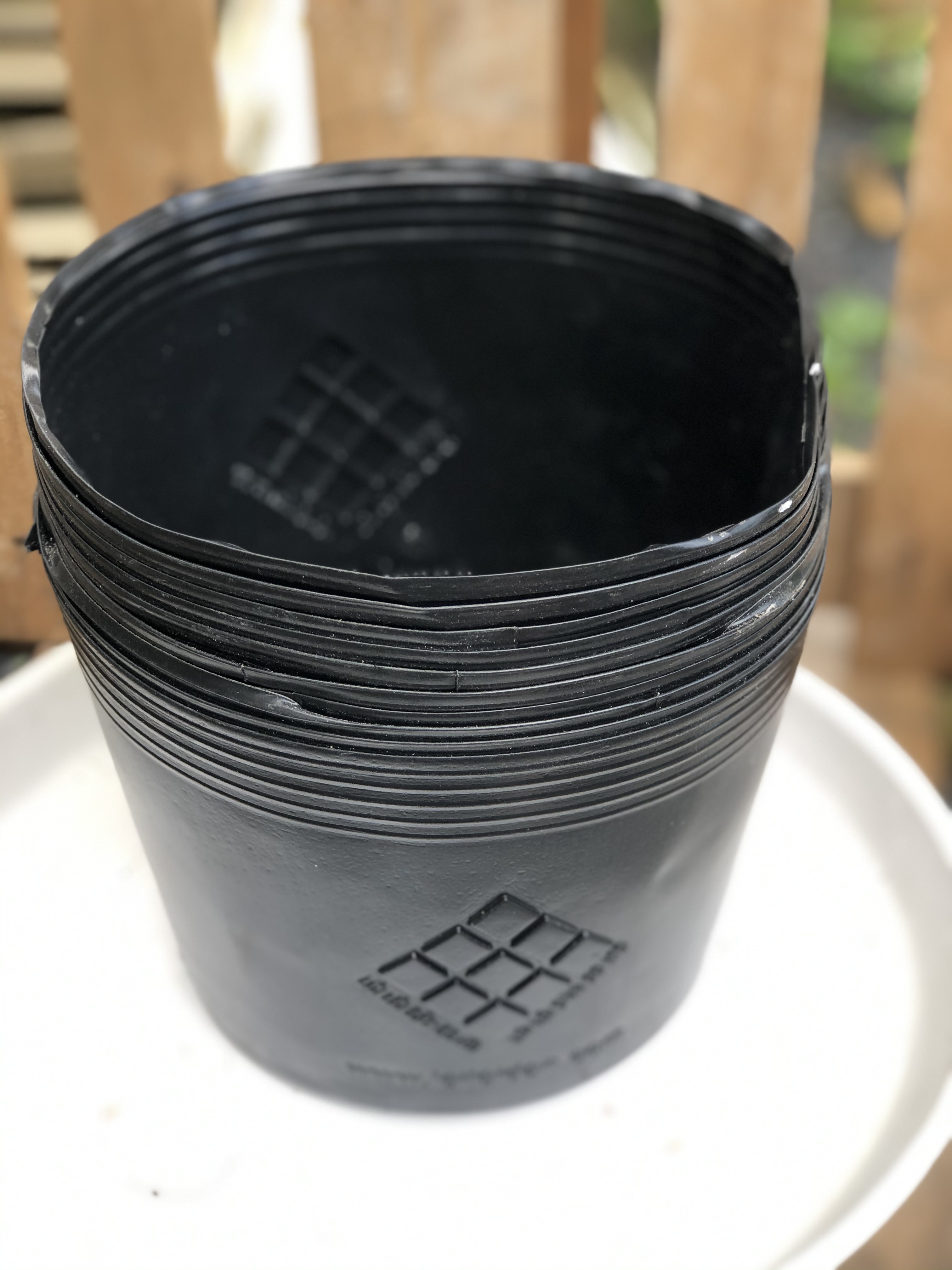 Bộ 10 chậu nhựa trồng cây lâu năm DS1 kích thước fi 200 x 130 mm