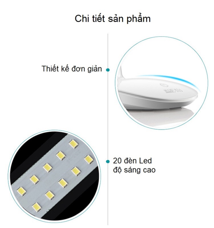 Đèn Led Cắm Cổng USB WS-601 Thiết Kế Nhỏ Gọn, Tiện Lợi, Ánh Sáng Thân Thiện Với Môi Trường