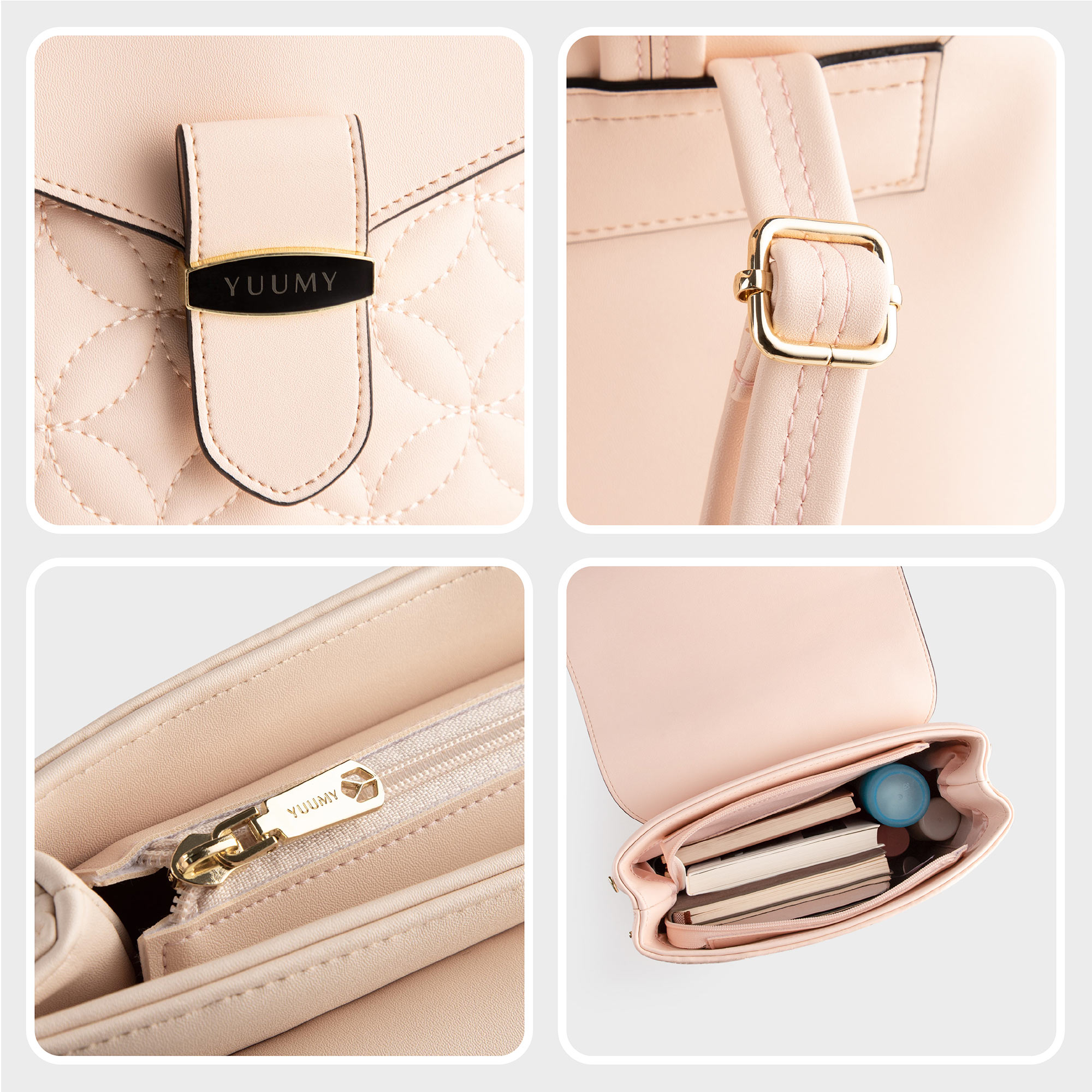 Balo Yuumy ( Thời trang nữ đi chơi cỡ trung - Balo da Seasand YBA80 )