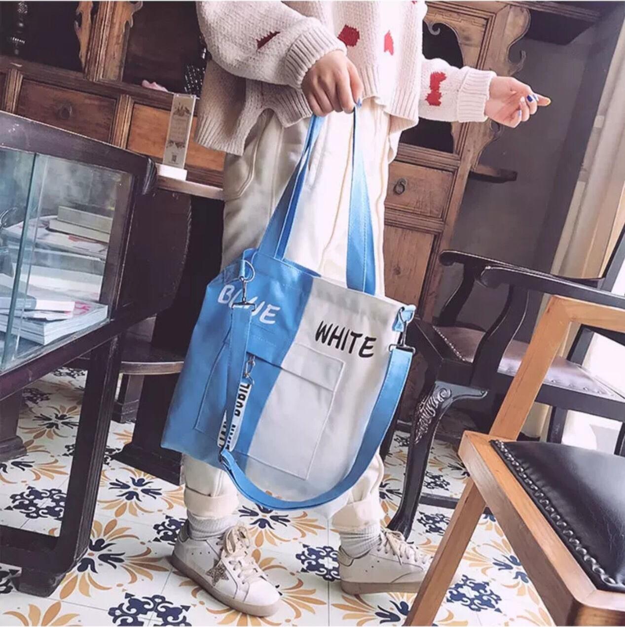 Túi xách tote vải canvas Color