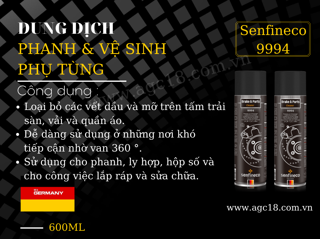 Phanh & Vệ Sinh Phụ Tùng Senfineco 9994