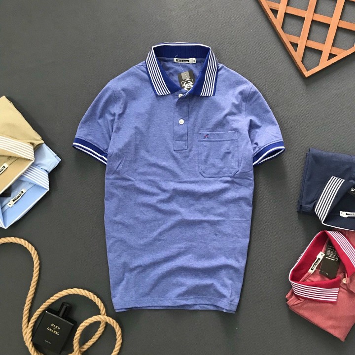 Áo thun POLO nam CÓ TÚI TRUNG NIÊN cá sấu có cổ bẻ cao cấp PL29