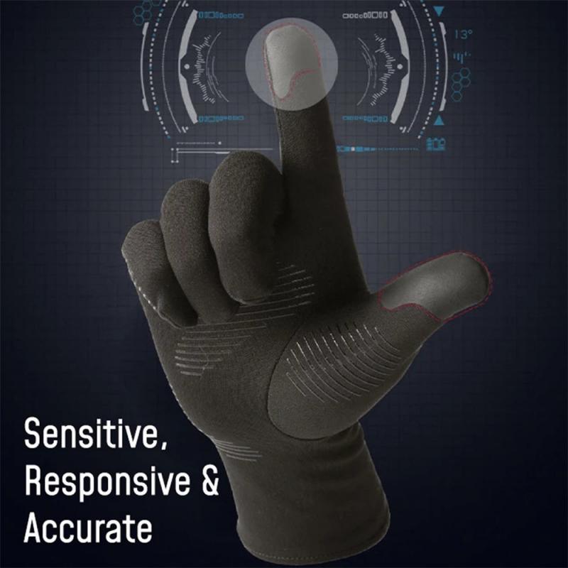 Mùa đông nhung dày găng tay cảm ứng màn hình Chất lượng cao nam mitten dày đặc cashmere găng tay kinh doanh rắn Color: black Size: XL