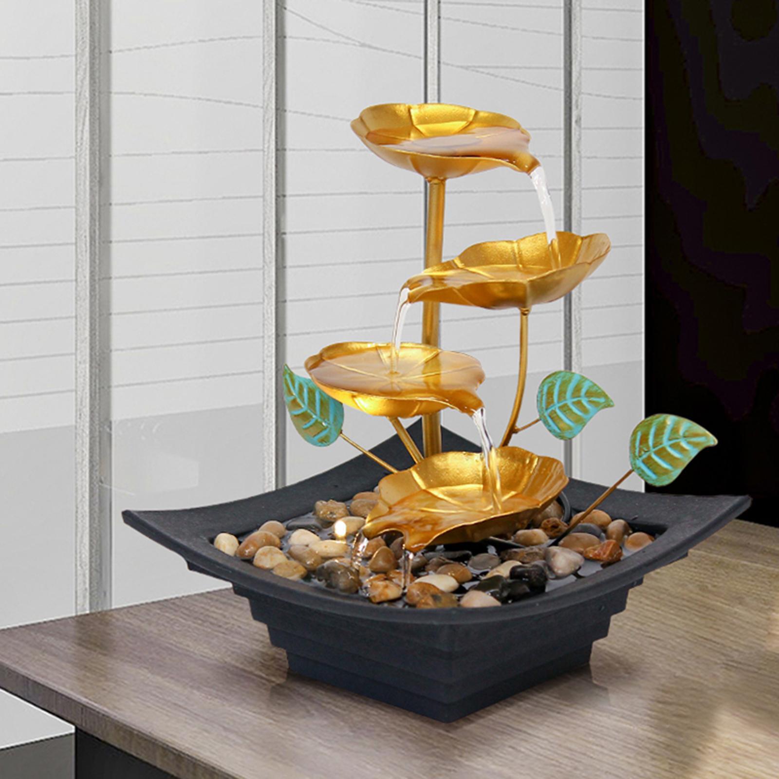 Desktop Waterfall Fountain Indoor Relaxation Tabletop Fountain for Bedroom