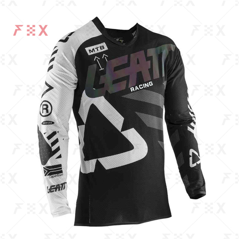 Nam Xuống Dốc Áo Xe Đạp MTB Áo Sơ Mi Offroad DH Xe Máy Jersey Cảo Tháo Quần Áo Thể Thao Xe Đạp Đua Mtb Leat Racing Color: 8 Size: XS