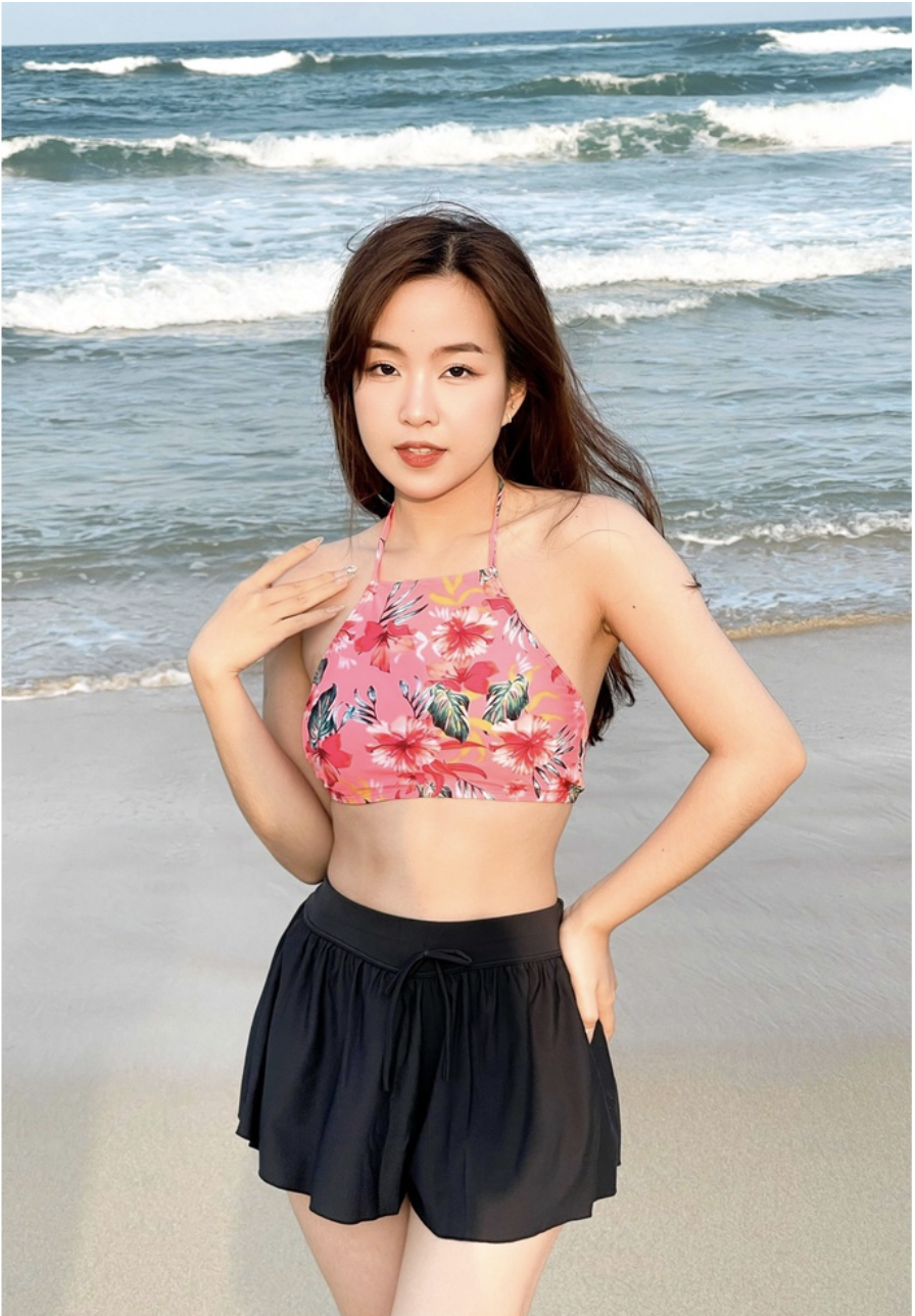 Quần bơi Nữ BIKINI PASSPORT kiểu kín đáo có dây rút - màu Đen - BS360_BL