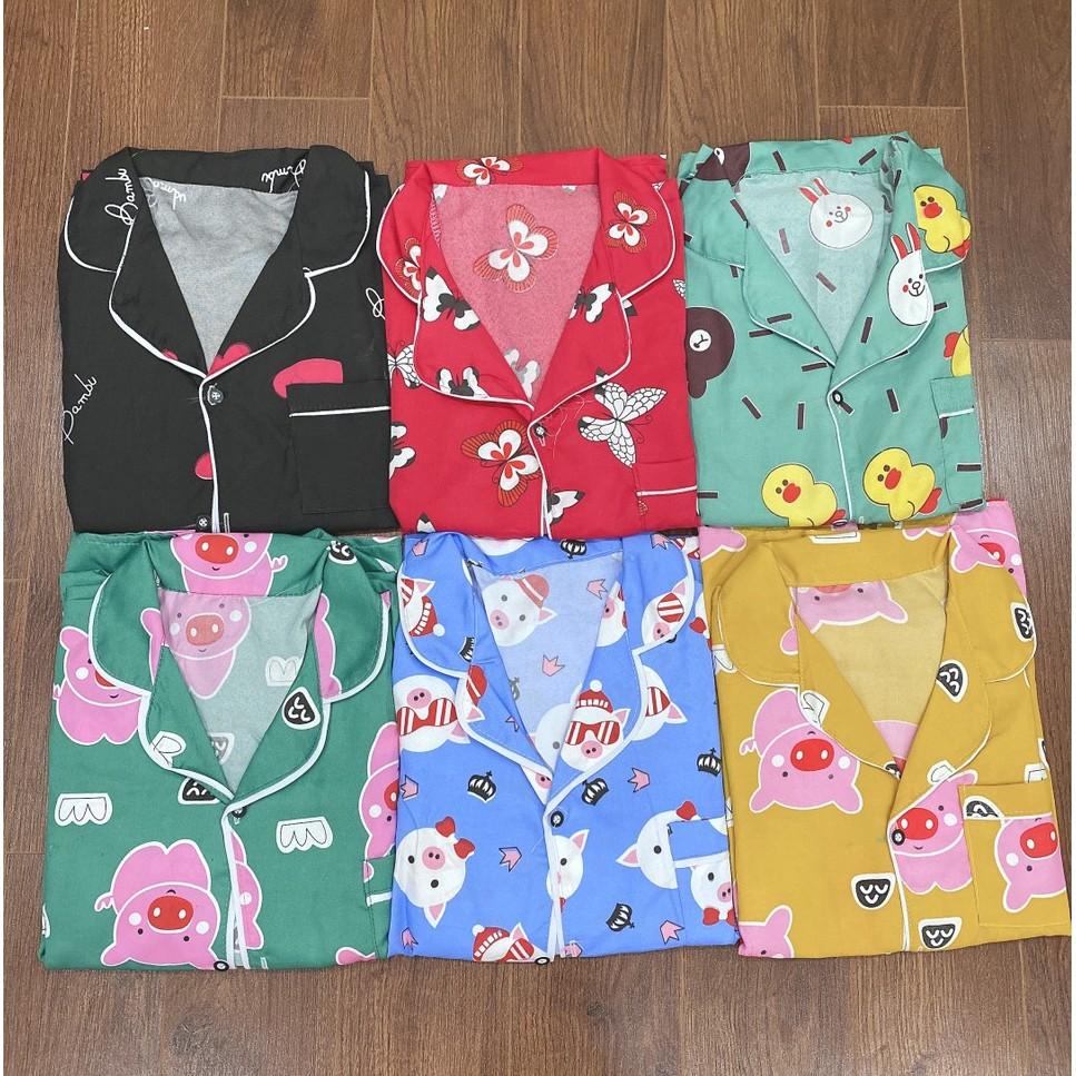 Đồ bộ pijama dài tay nữ - Set pizama hoạt hình dễ thương ulzzang mặc ở nhà đồ ngủ HOT