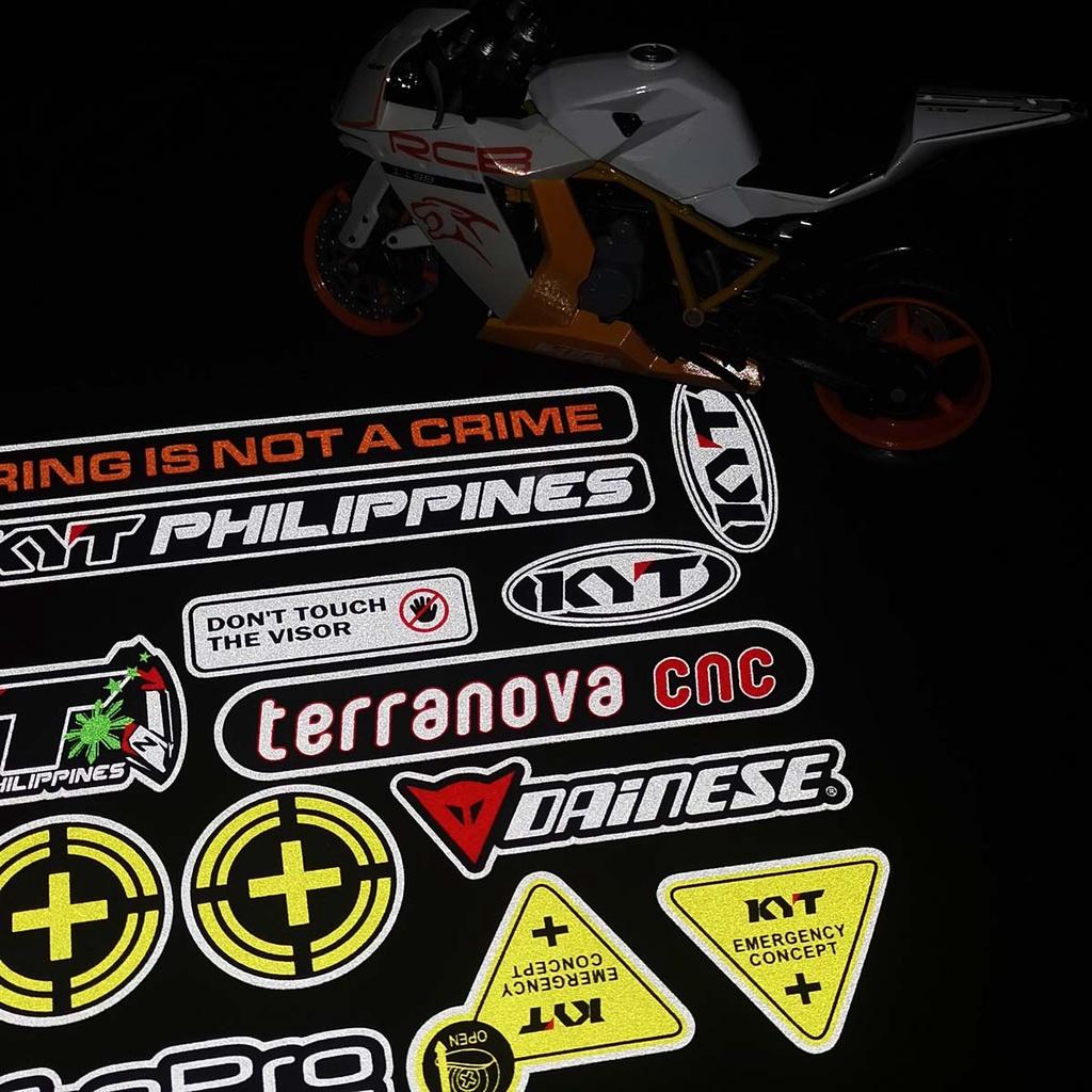 Phản chiếu Xe máy Nhãn dán EVO Chất lượng cao Xe đạp Xe ô tô Decal Vinyl