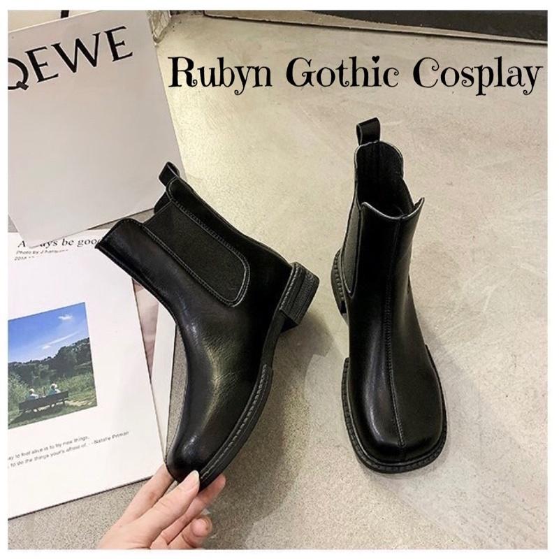 Giày Boots Chelsea Cổ Lửng 2 màu trắng đen ( size: 35-40)