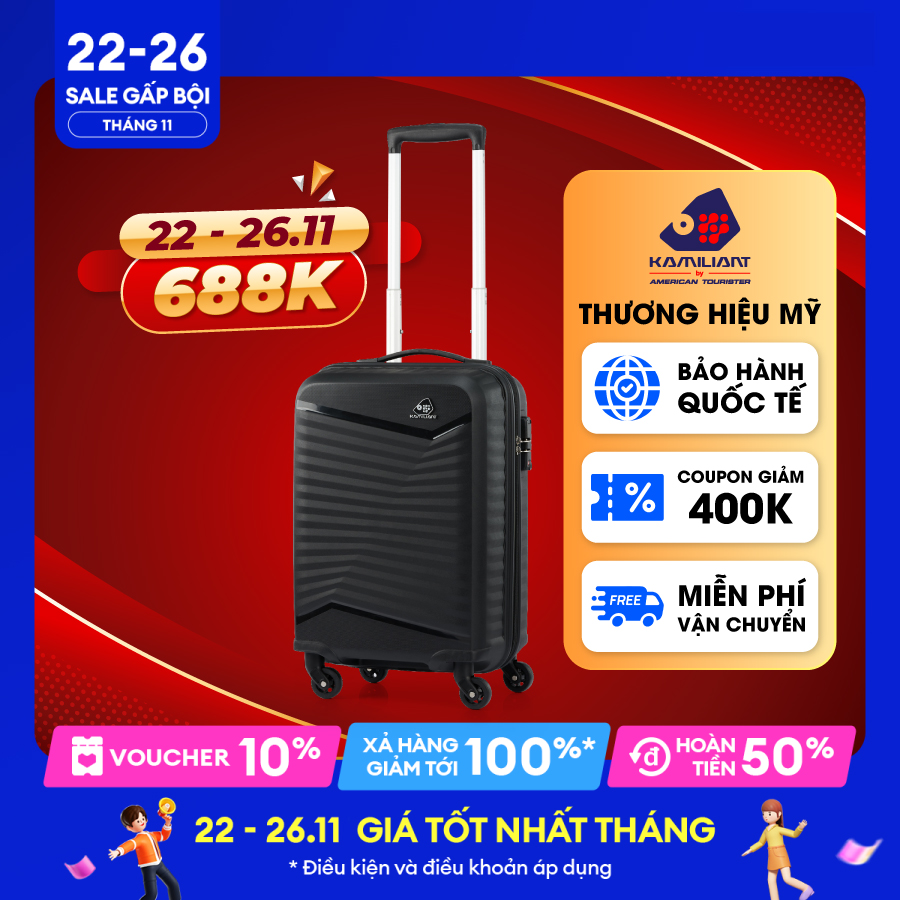 [ TIKI TRỢ GIÁ ]Vali kéo Rock-Lite KAMILIANT BY AMERICAN TOURISTER - MỸ : Thương hiệu Chính Hãng , bảo hành quốc tế trên 118 quốc gia