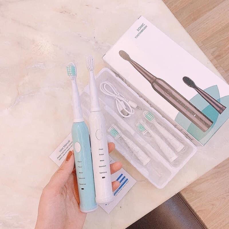 Bàn chải đánh răng điện Electric Toothbrush. Tặng kèm 4 đầu bàn chải thay thế️