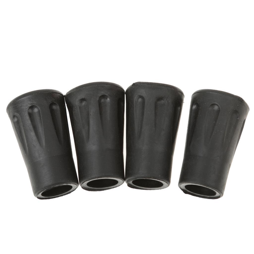 4pcs Replacement Rubber Tips End for Hiking Stick Walking Trekking Poles 4cm