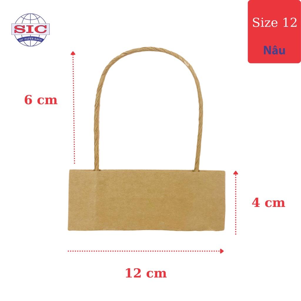 10 ĐÔI QUAI TÚI GIẤY KRAFT MÀU NÂU