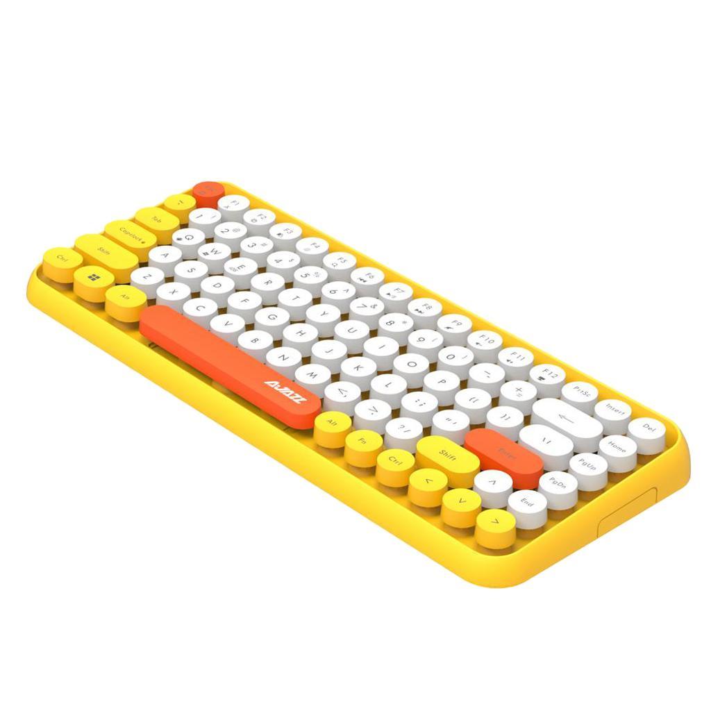 84 Key Wireless Bluetooth Lightless Keyboard for PC Laptop Tablet Yellow